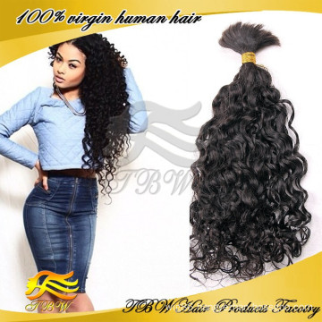 Russian braiding hair wholesale, loose curly human hair bulk products from china